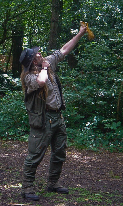 Using a catapult to shoot a line over a high branch (Thanks to MartinK9 for the use of the picture.) -  2017 - Gary Waidson - Ravenlore