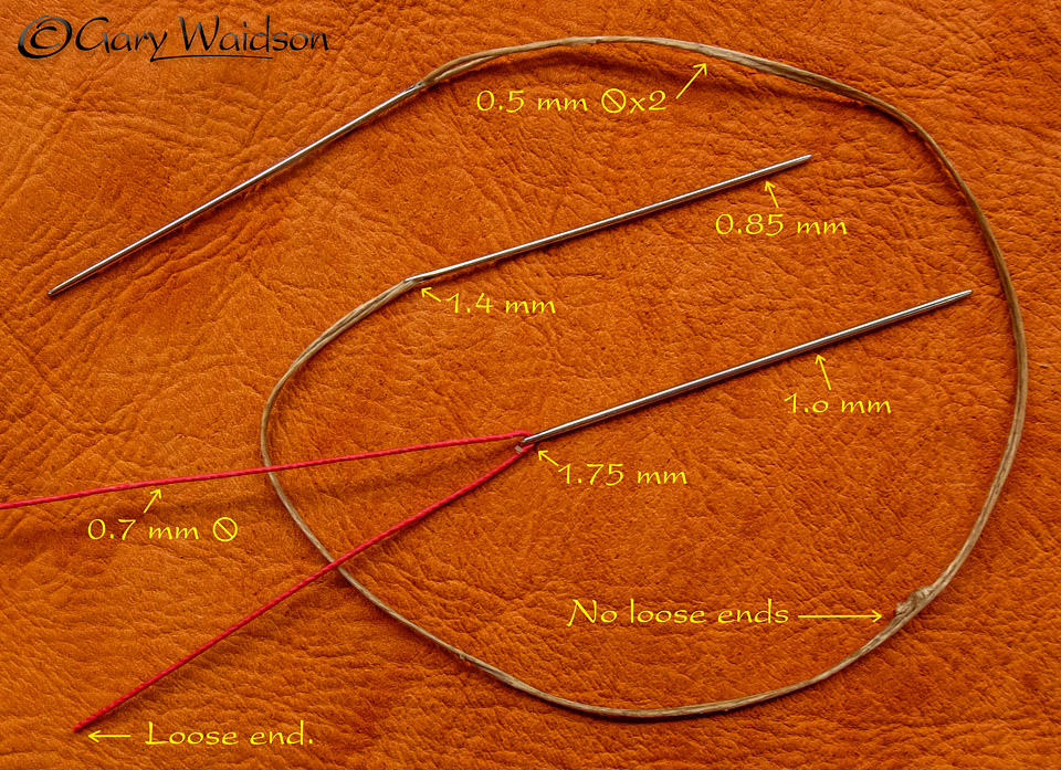 Leatherwork Thread Preparation. -   Gary Waidson - Ravenlore Bushcraft and Wilderness skills. 